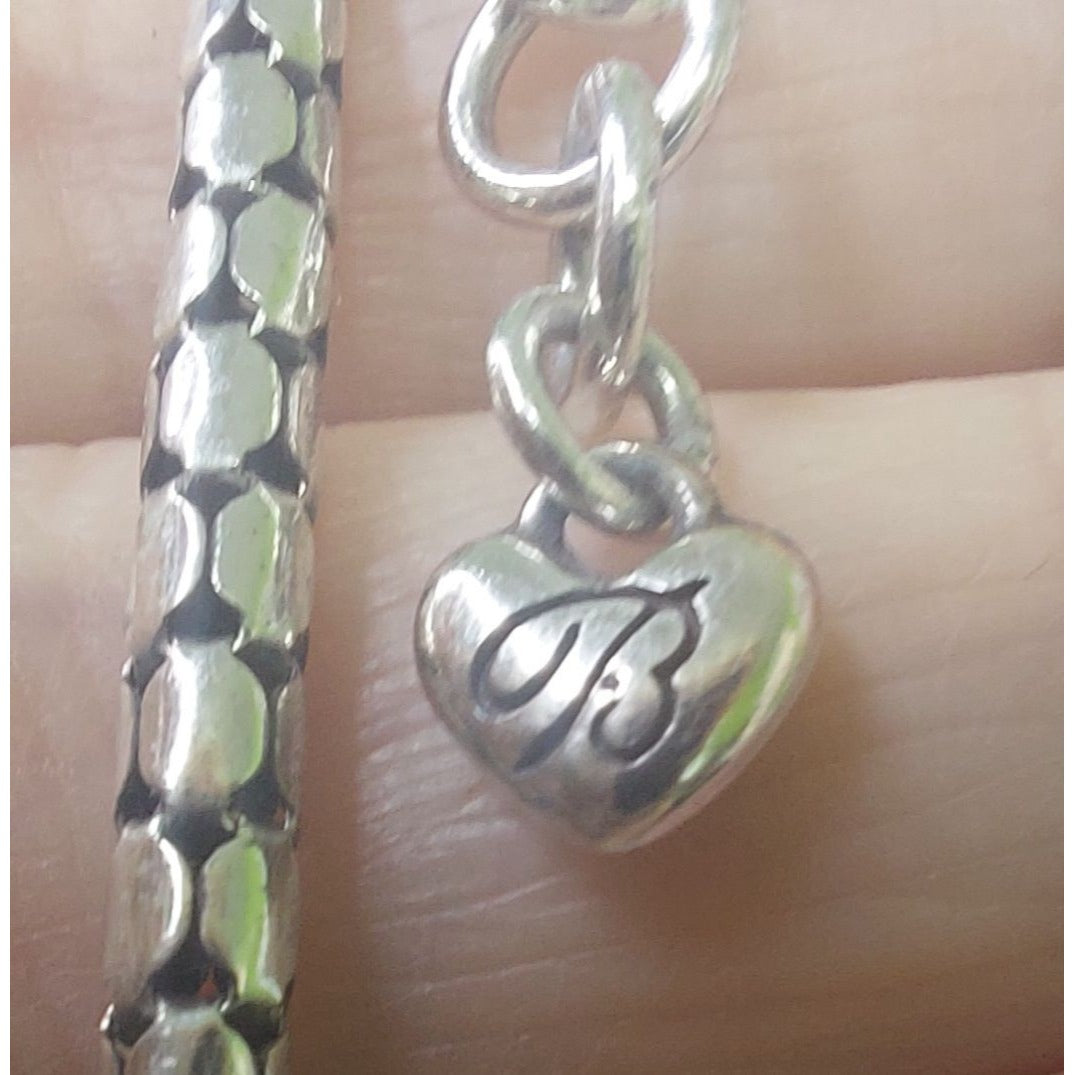 Brighton Mumtaz Large Heart Convertible Silver Adjustable Necklace