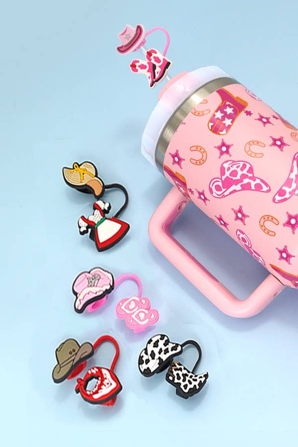 40oz CLOUD WESTERN TUMBLER STRAW COVER CAP - FLIP FLOP