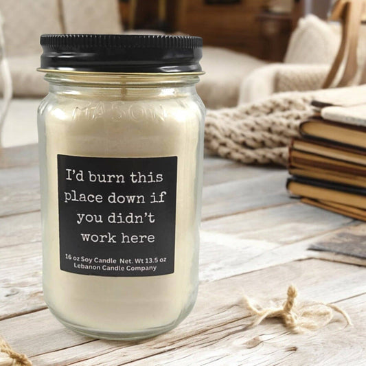 Job Burn This Place Down Candle: Butt Naked