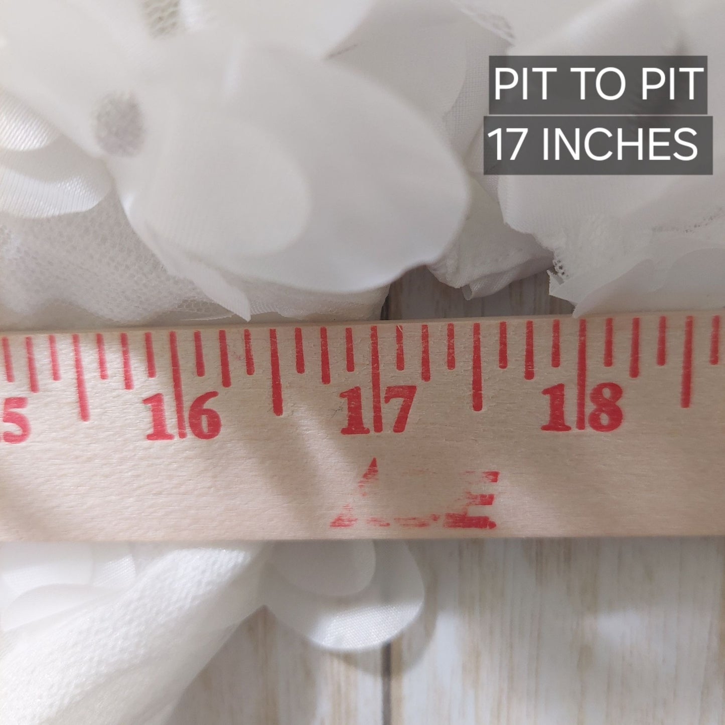 Umgee White 3D Organza Split Neck Dress/Puff Sleeve Dress