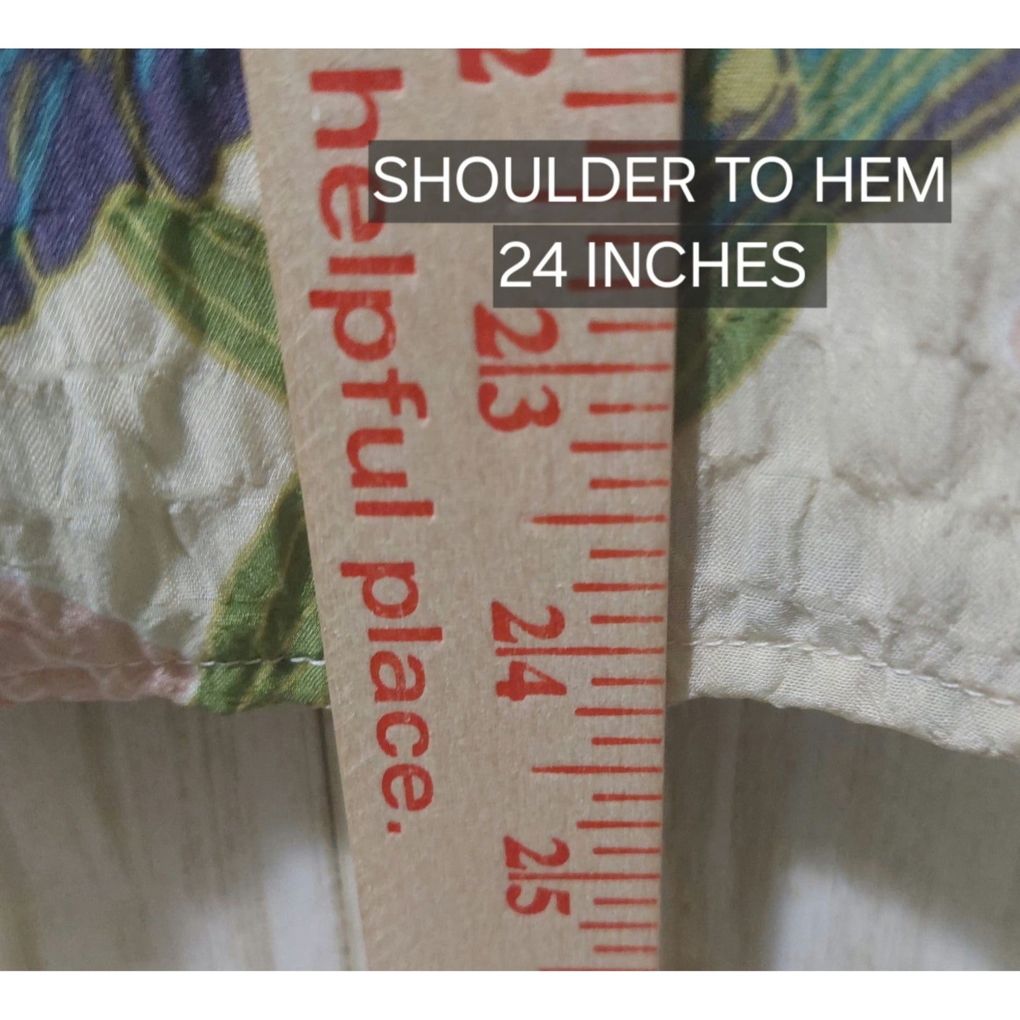 Voy Floral Ruffle Sleeve Button-Front Blouse~Ruffle Front~Pleated Sleeve~SMALL