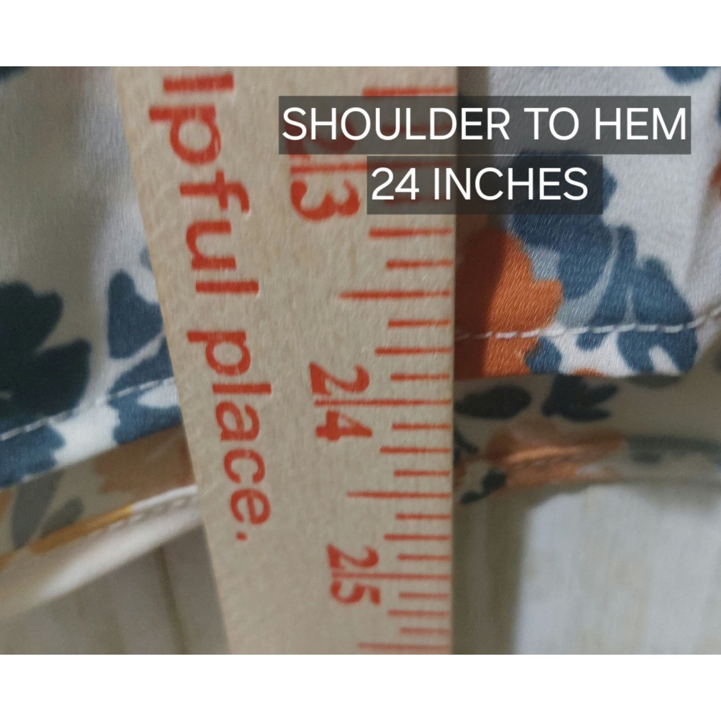 Voy Floral Ruffle Sleeve Blouse~Hidden Buttons~Fall Colors~Size SMALL