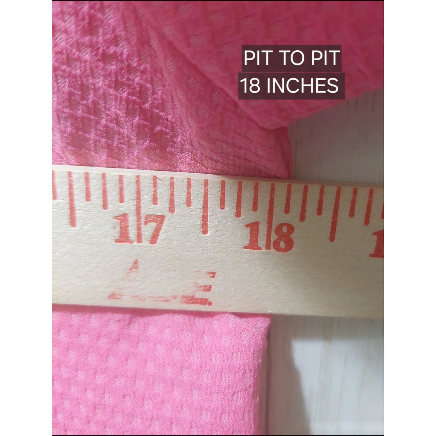 Voy Women's Pink Puffy Sleeve Textured Top Size SMALL