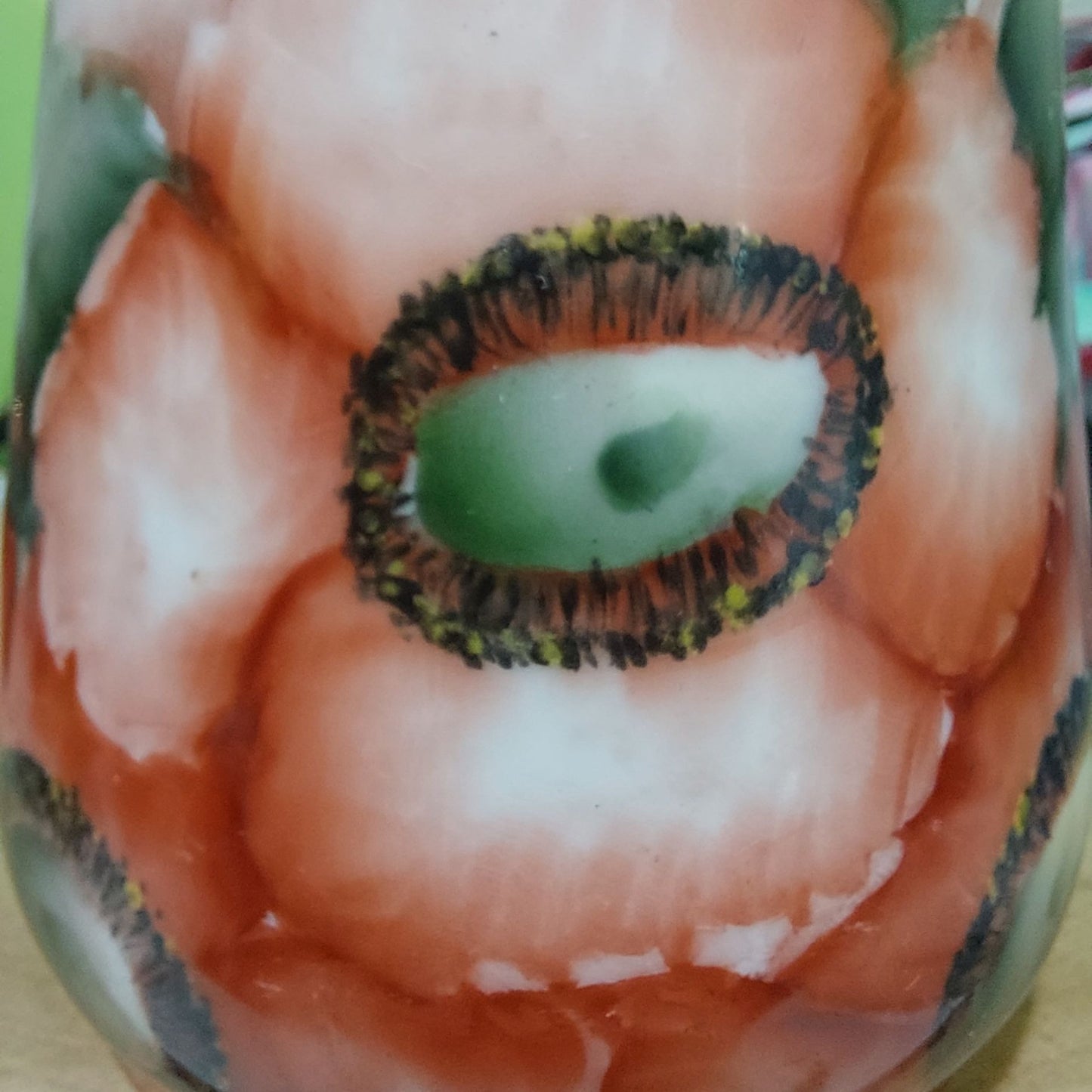 Vintage Hand-Painted Z.S. & Co. Bavaria Porcelain Vase~Pink/Red Poppies Design