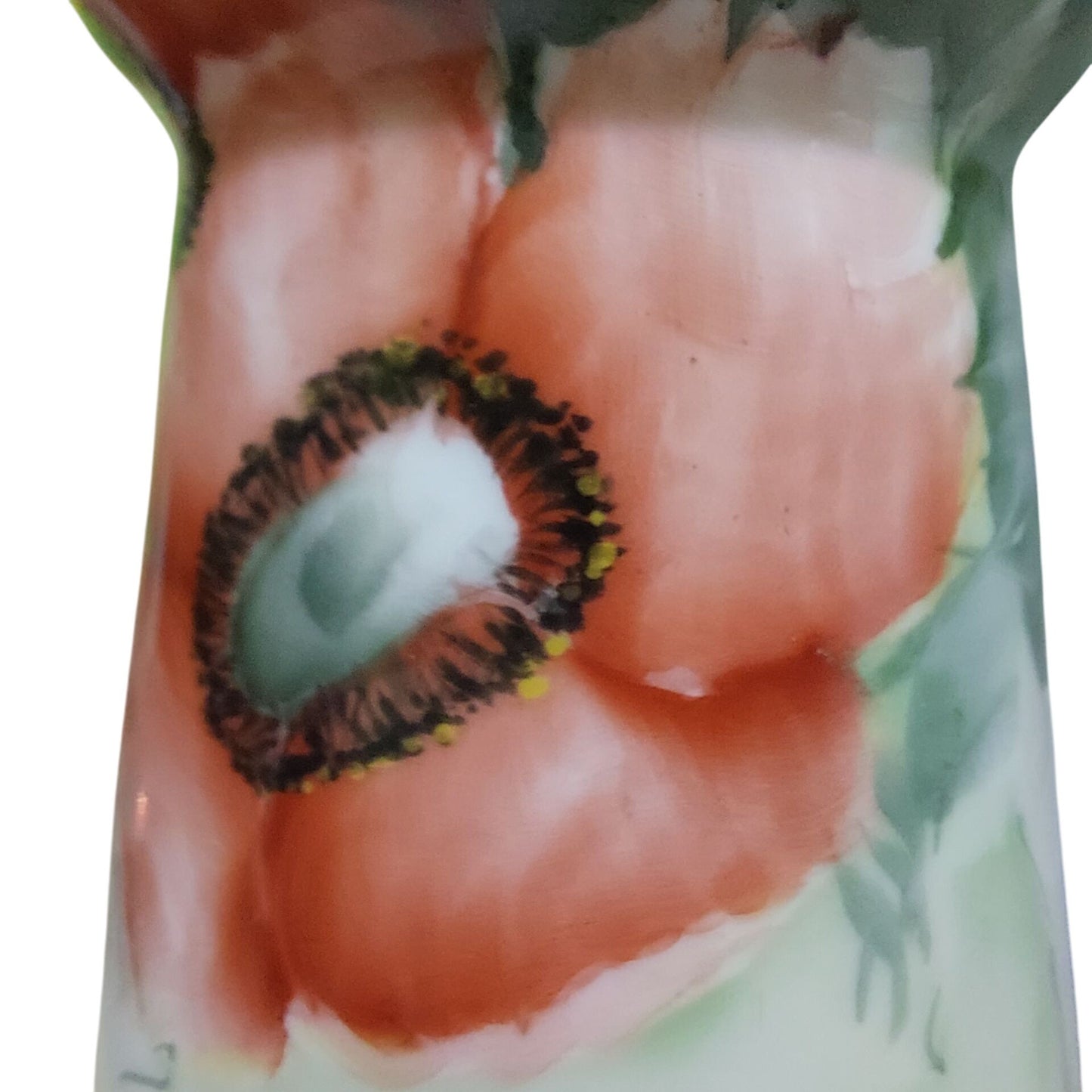 Vintage Hand-Painted Z.S. & Co. Bavaria Porcelain Vase~Pink/Red Poppies Design