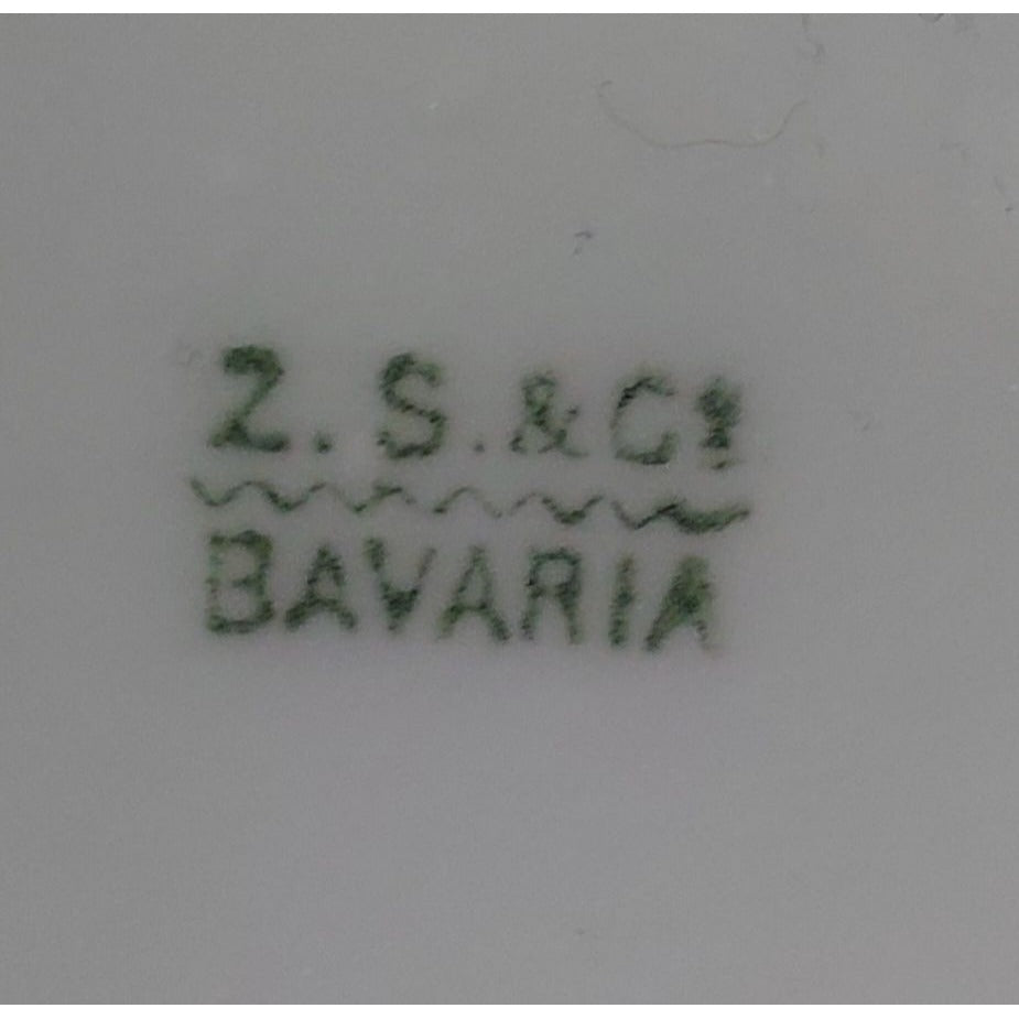 Vintage Hand-Painted Z.S. & Co. Bavaria Porcelain Vase~Pink/Red Poppies Design