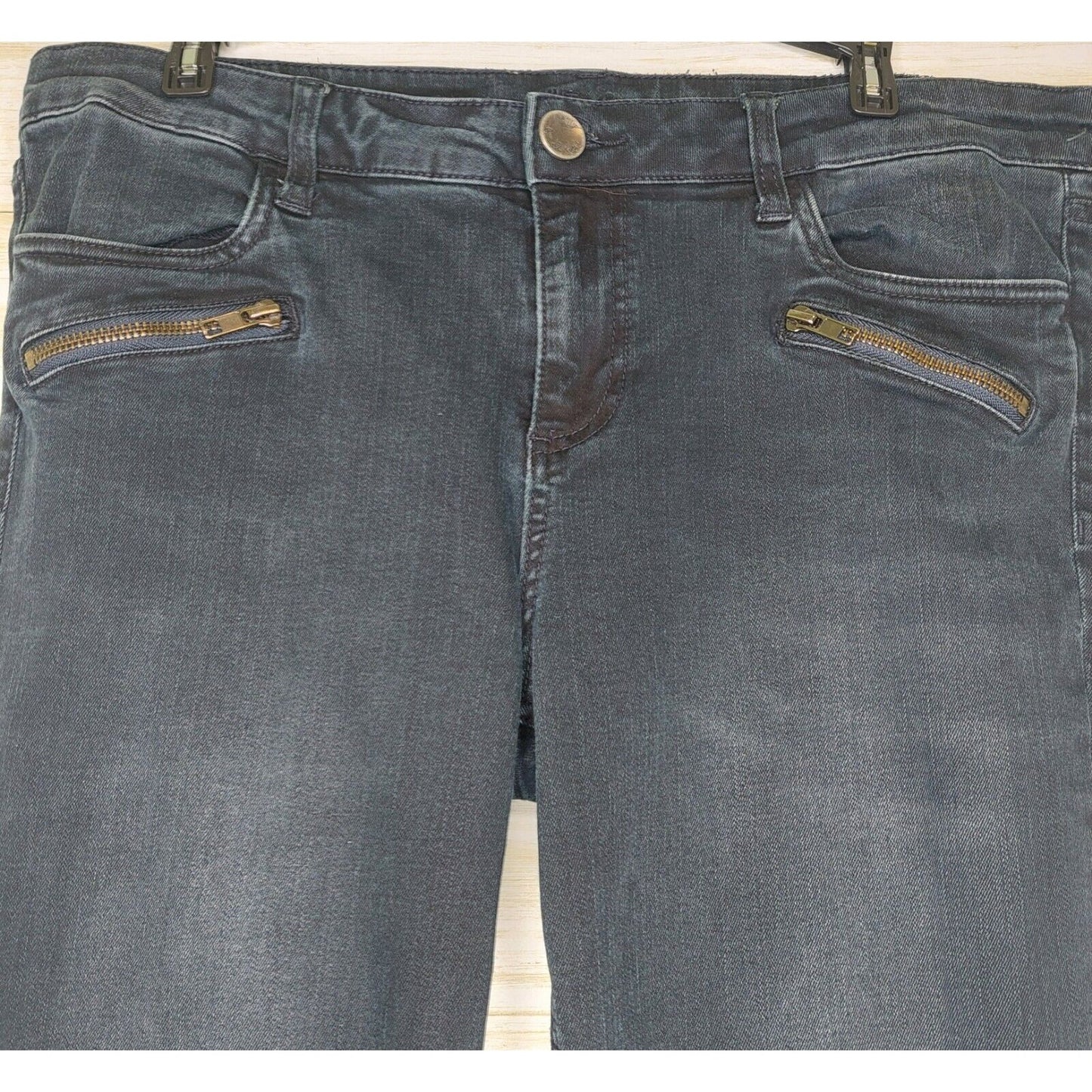 KUT From the Kloth Jeans Womens Size 12 Skinny Ankle Mid Rise Stretch Dark Denim