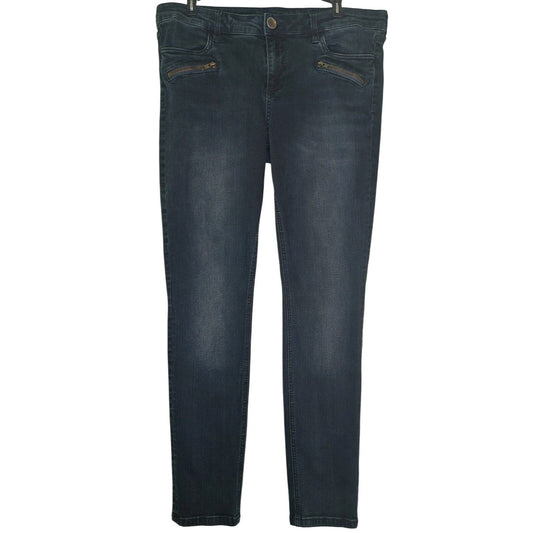 KUT From the Kloth Jeans Womens Size 12 Skinny Ankle Mid Rise Stretch Dark Denim