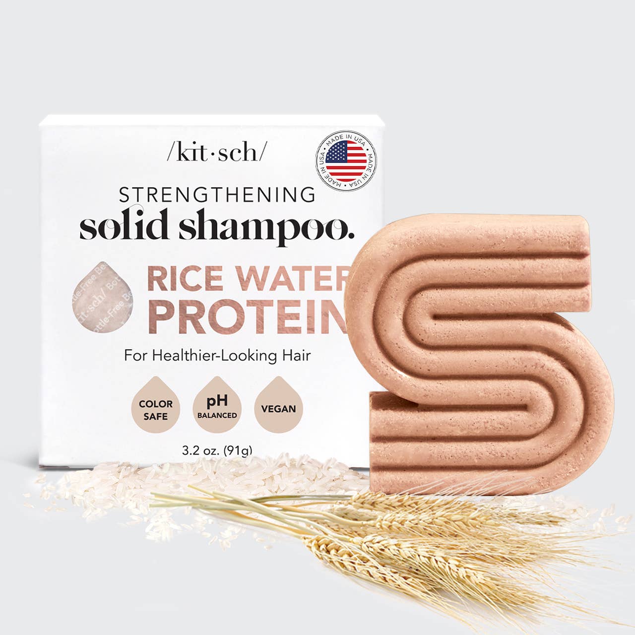 Kitsch Rice Water Protein Shampoo Bar for Hair Growth