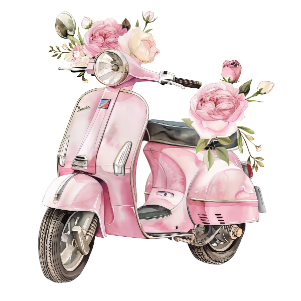 Pink Scooter DIY Painting Art Kit