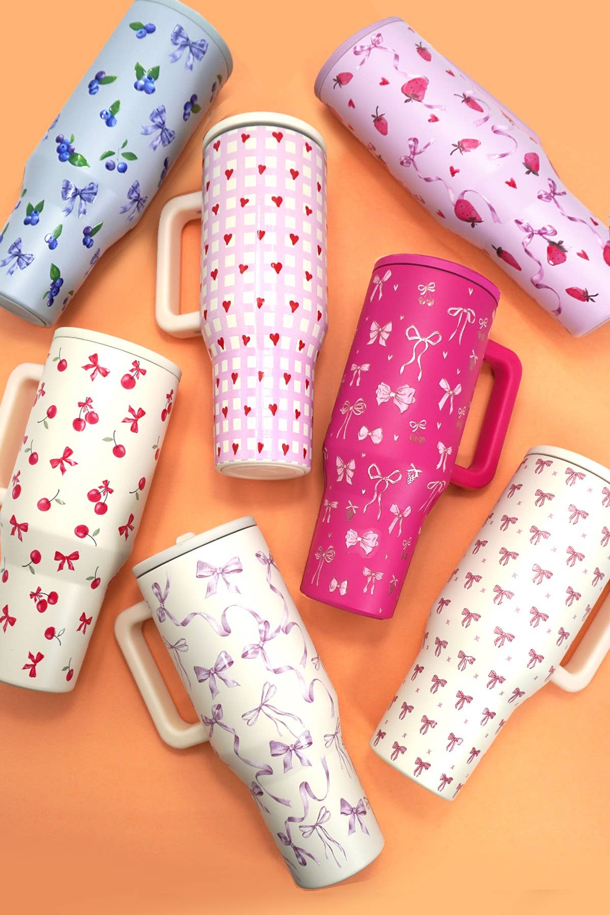 40oz SPILL FREE STAINLESS STEEL VACUUM TUMBLER | DT1206UV: CHERRY CREAM