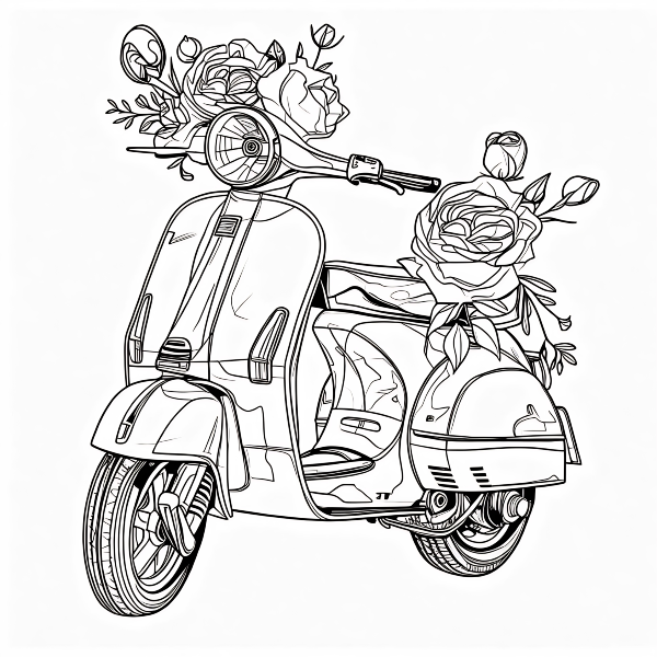 Pink Scooter DIY Painting Art Kit
