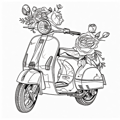 Pink Scooter DIY Painting Art Kit
