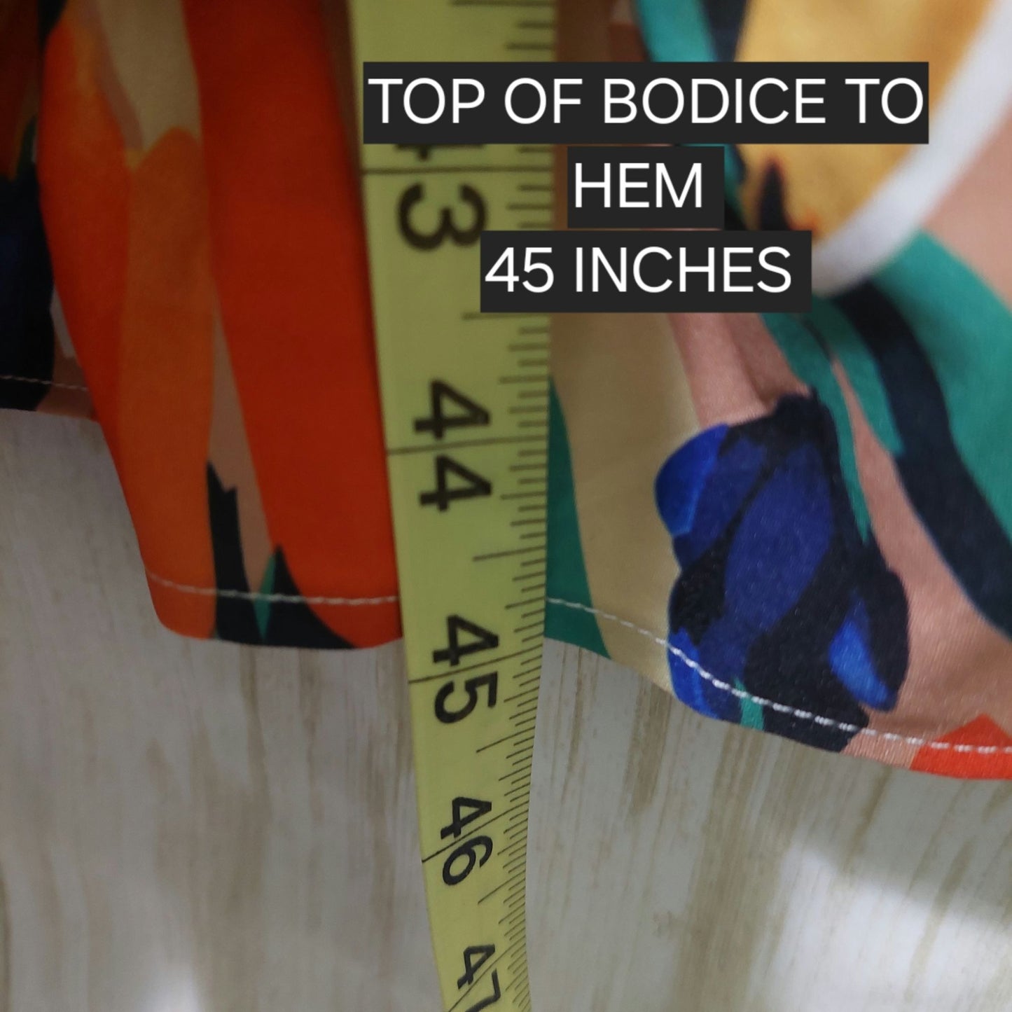 NWT Commense Multi Color Midi Dress W/ Adj. Spaghetti Straps~Ruffled Hem~Medium