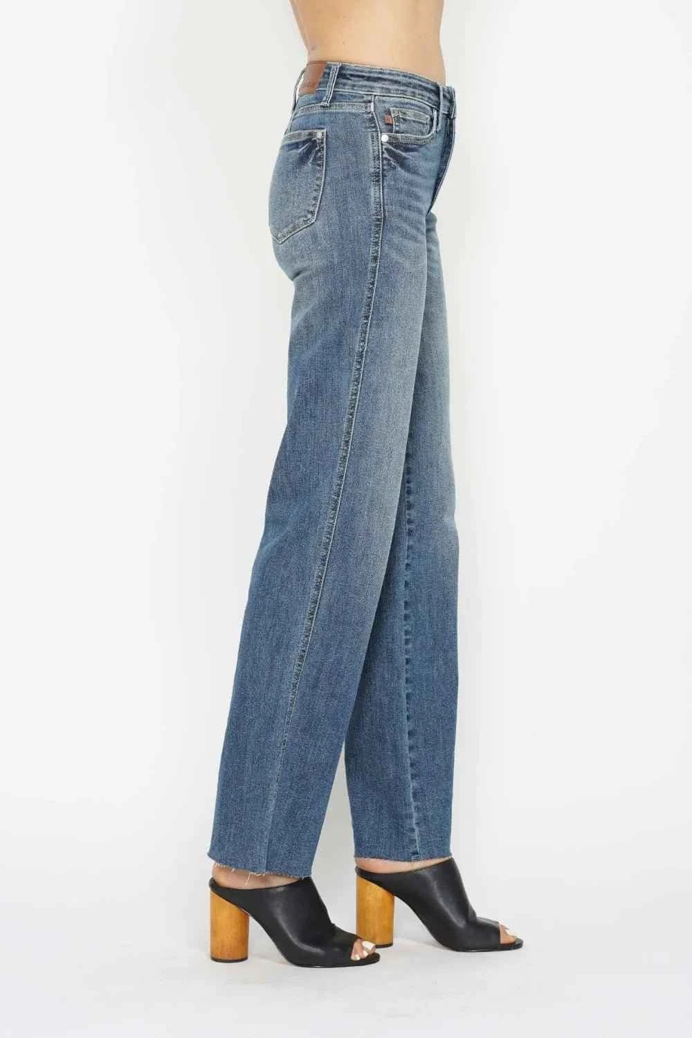 Full Size Tummy Control Straight Jeans