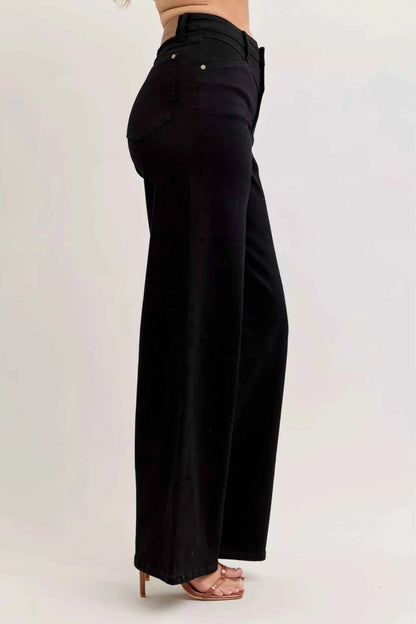 High-Waisted Wide Leg Jeans by Judy Blue