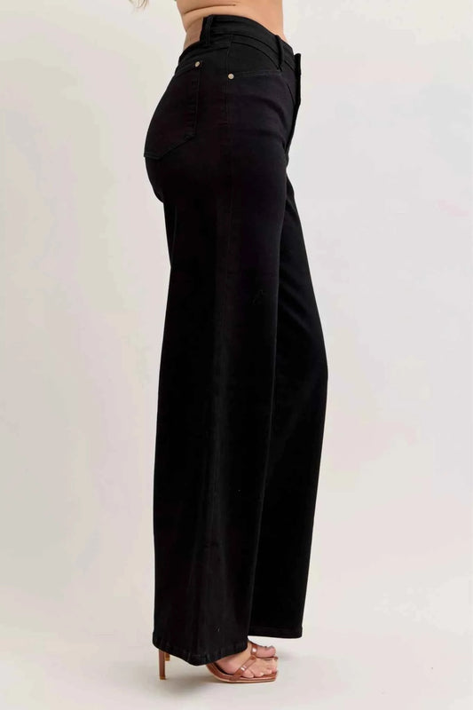 High-Waisted Wide Leg Jeans by Judy Blue