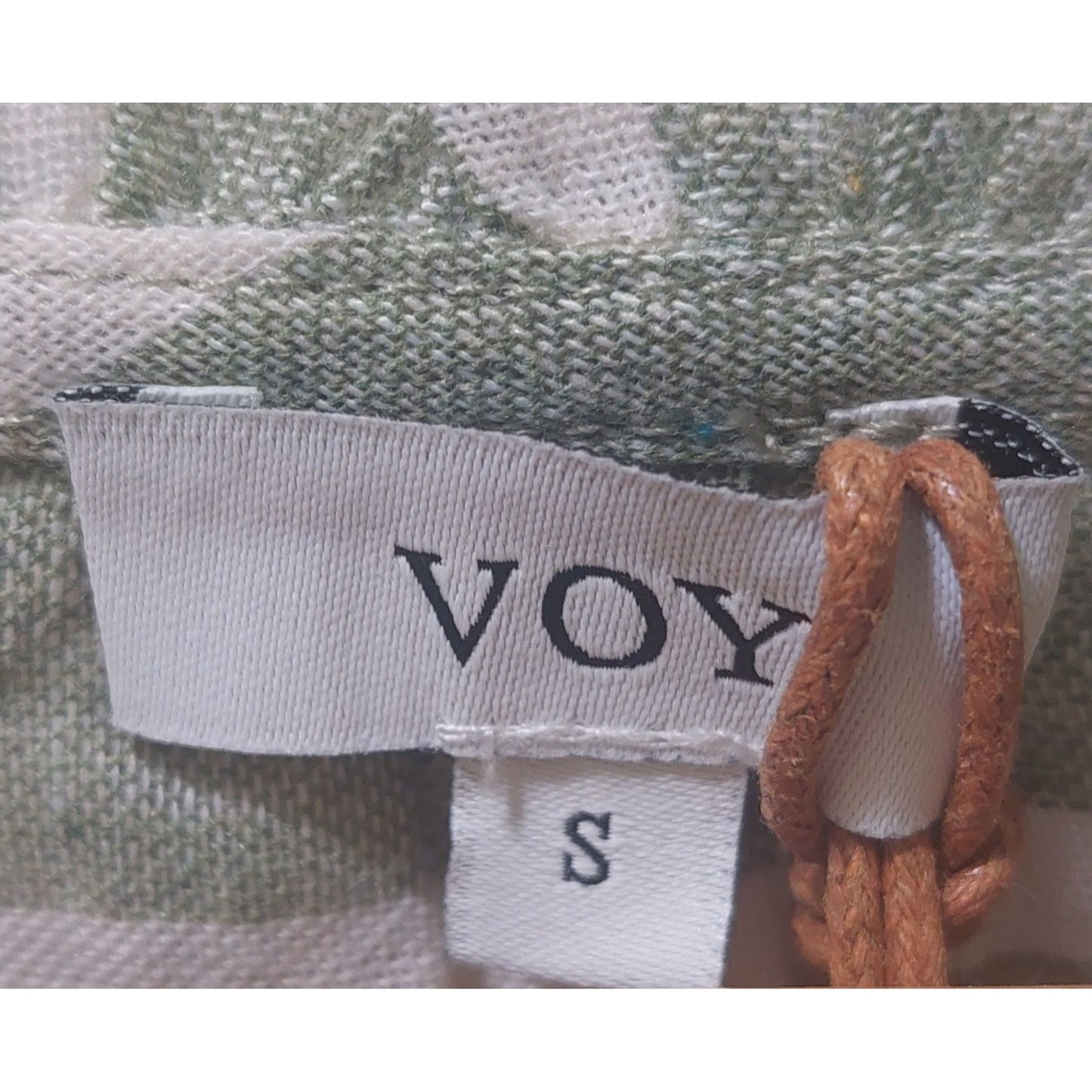 Voy Striped Green & Pink Ruffle Sleeve Tiered Dress Size Small