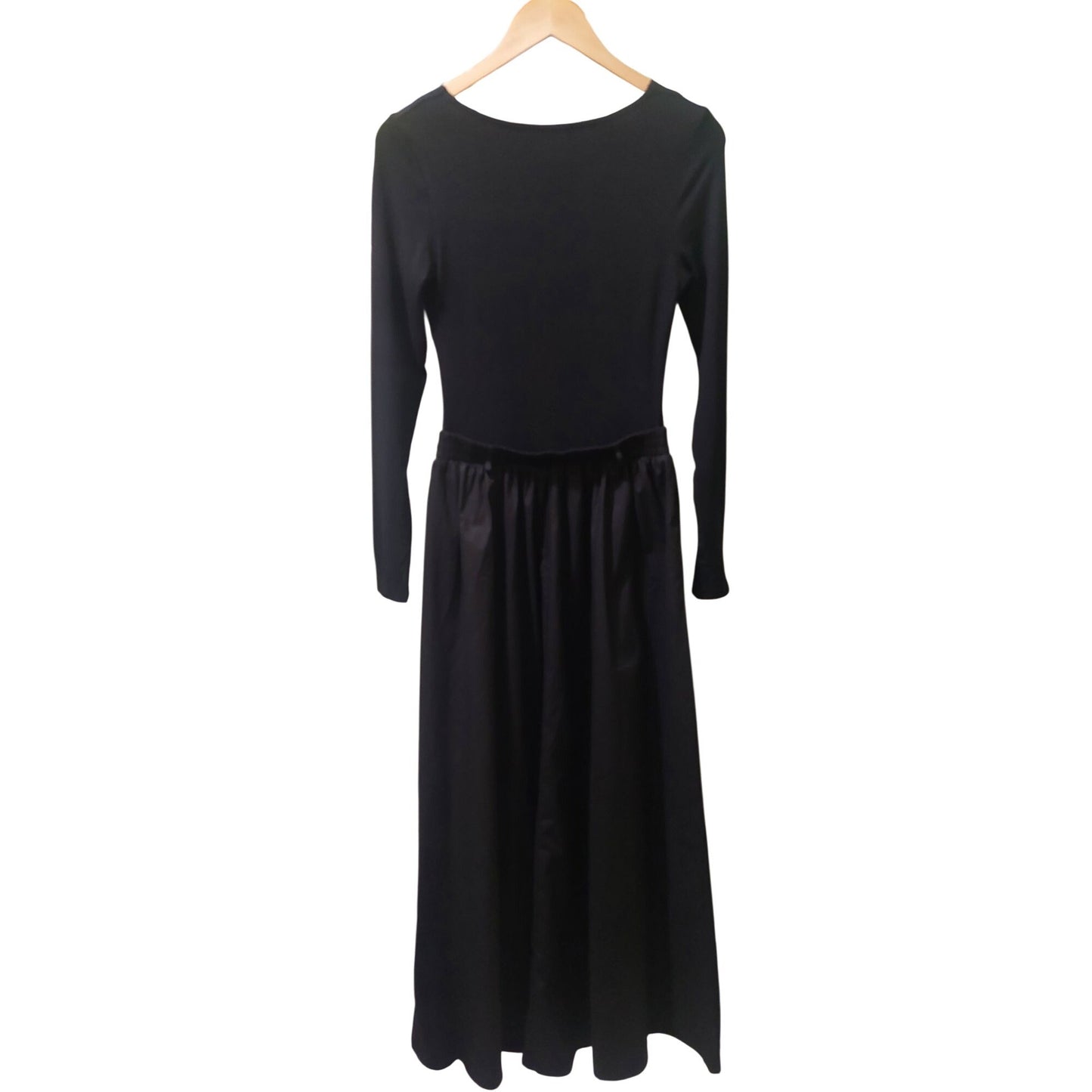 Commense Black Long Sleeve Wrap Maxi Dress Size Medium (No Belt)