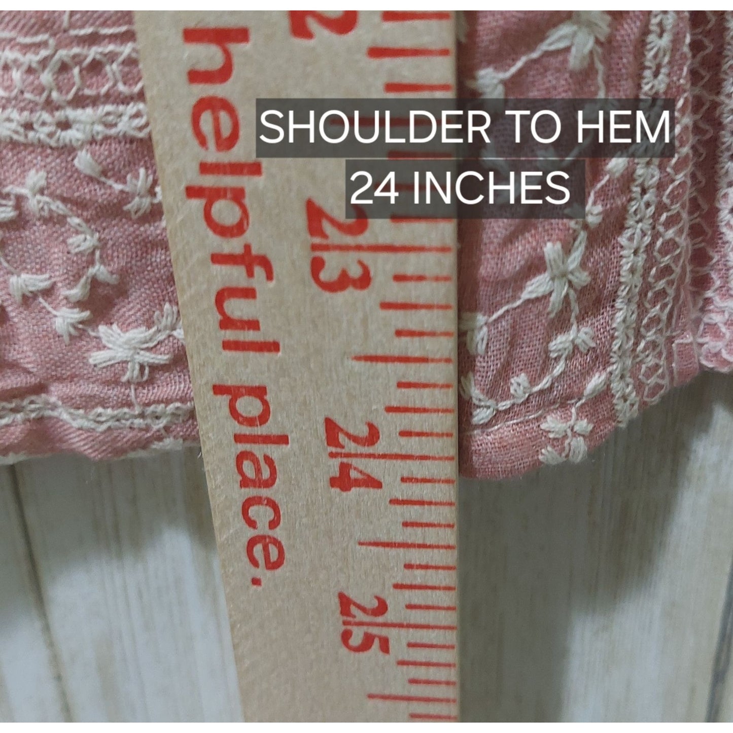 VOY Pink/Mauve Floral Embroidered Ruffle Sleeve Top Boho