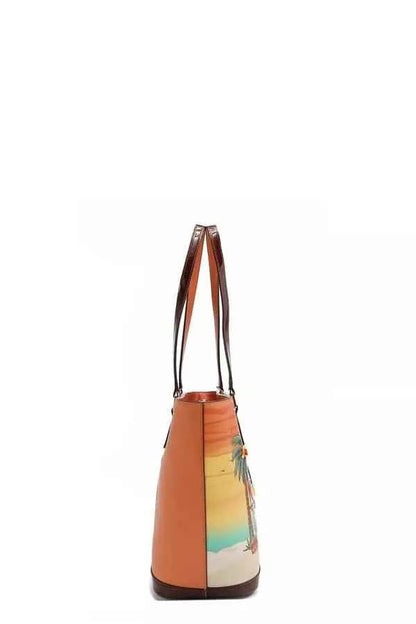 Tropical Beach House Print Shopper Bag