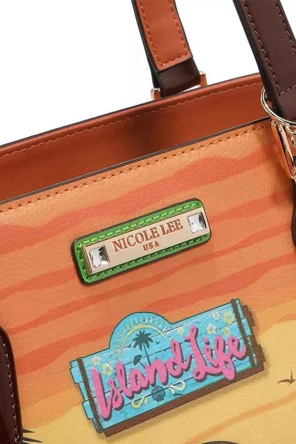 Tropical Beach House Print Shopper Bag
