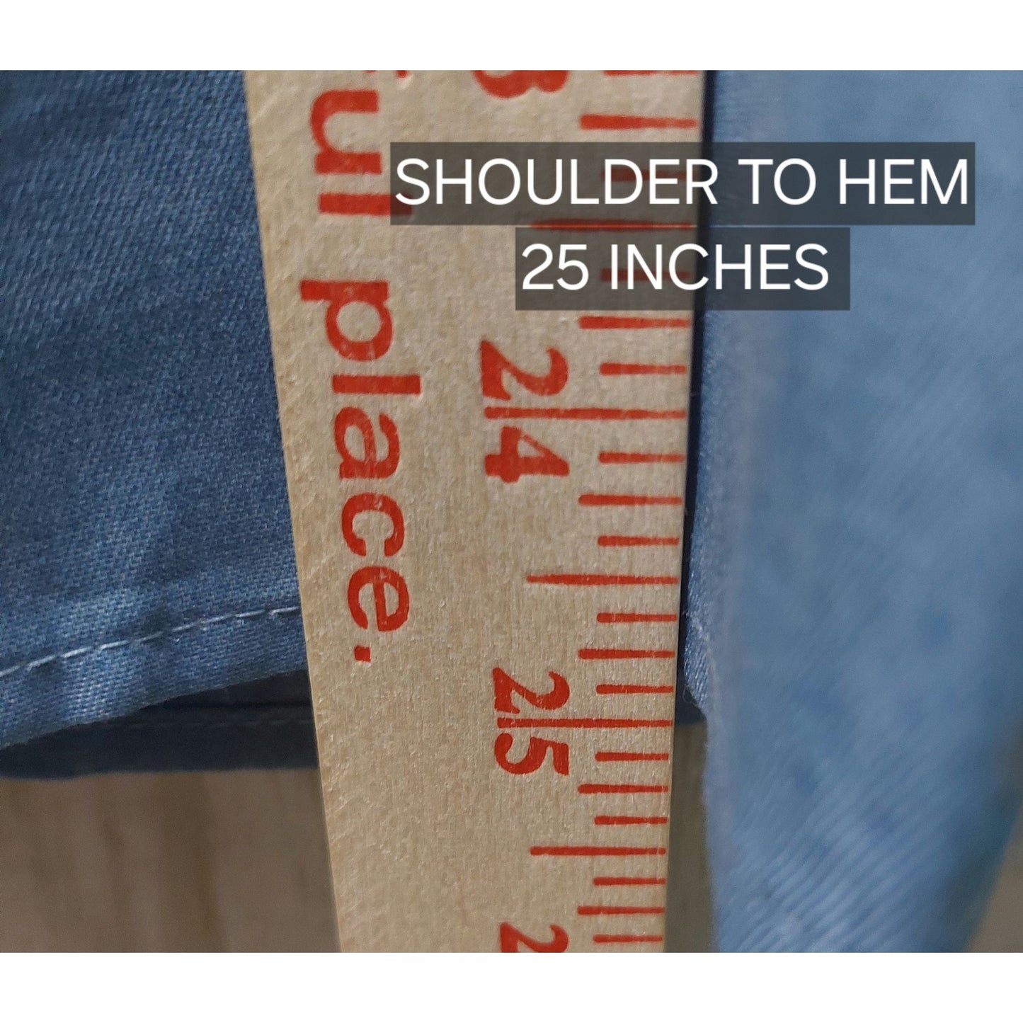 Voy Blue Sleeveless Ruffle Top With Tie Back~Fringe Tip Sleeve~Size LARGE