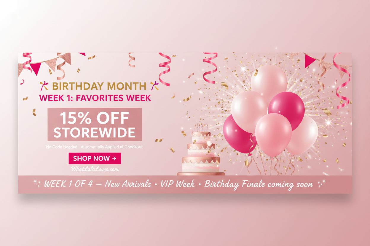 What Lala Loves Birthday Month Hero Banner