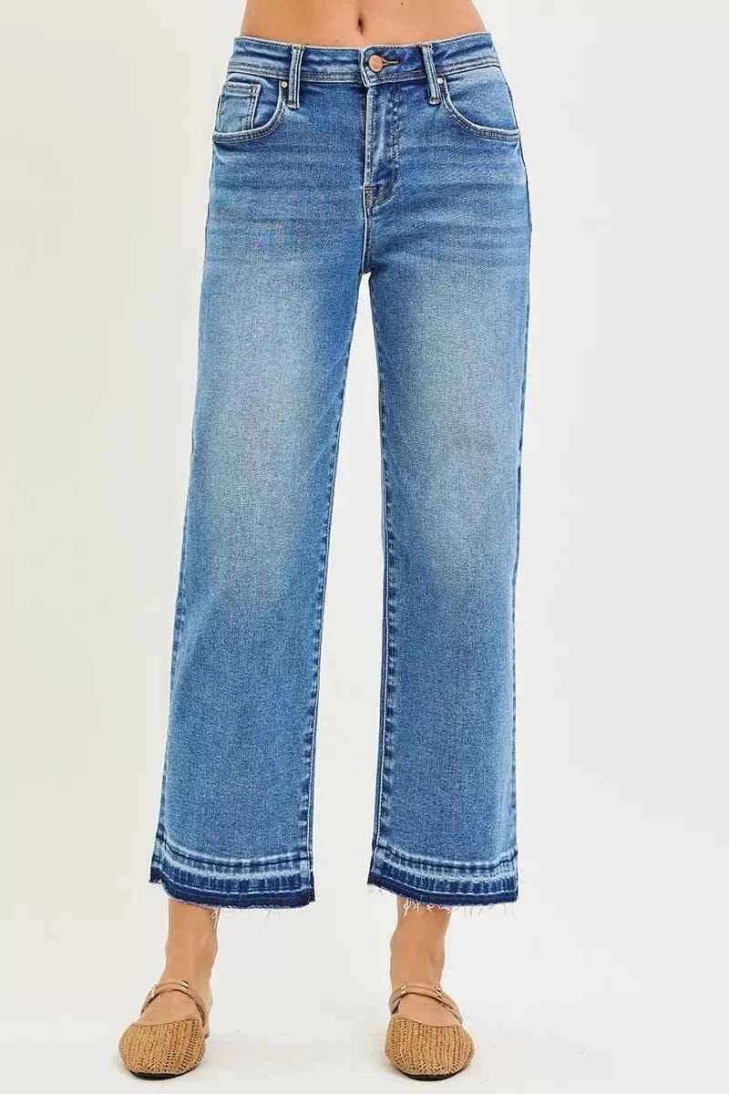 Full Size Slouchy Cropped  Boyfriend Jeans By Risen