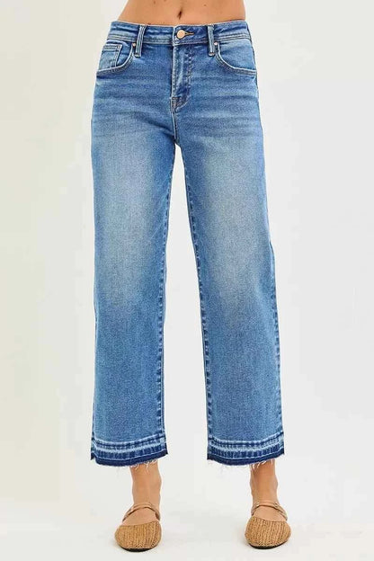 Full Size Slouchy Cropped  Boyfriend Jeans By Risen