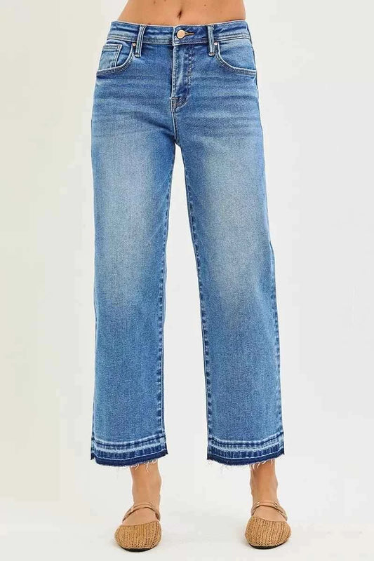 Full Size Slouchy Cropped  Boyfriend Jeans By Risen