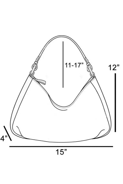 Women's Larger Faux Leather Crescent Shoulder Bag by Fame Accessories - What Lala Loves