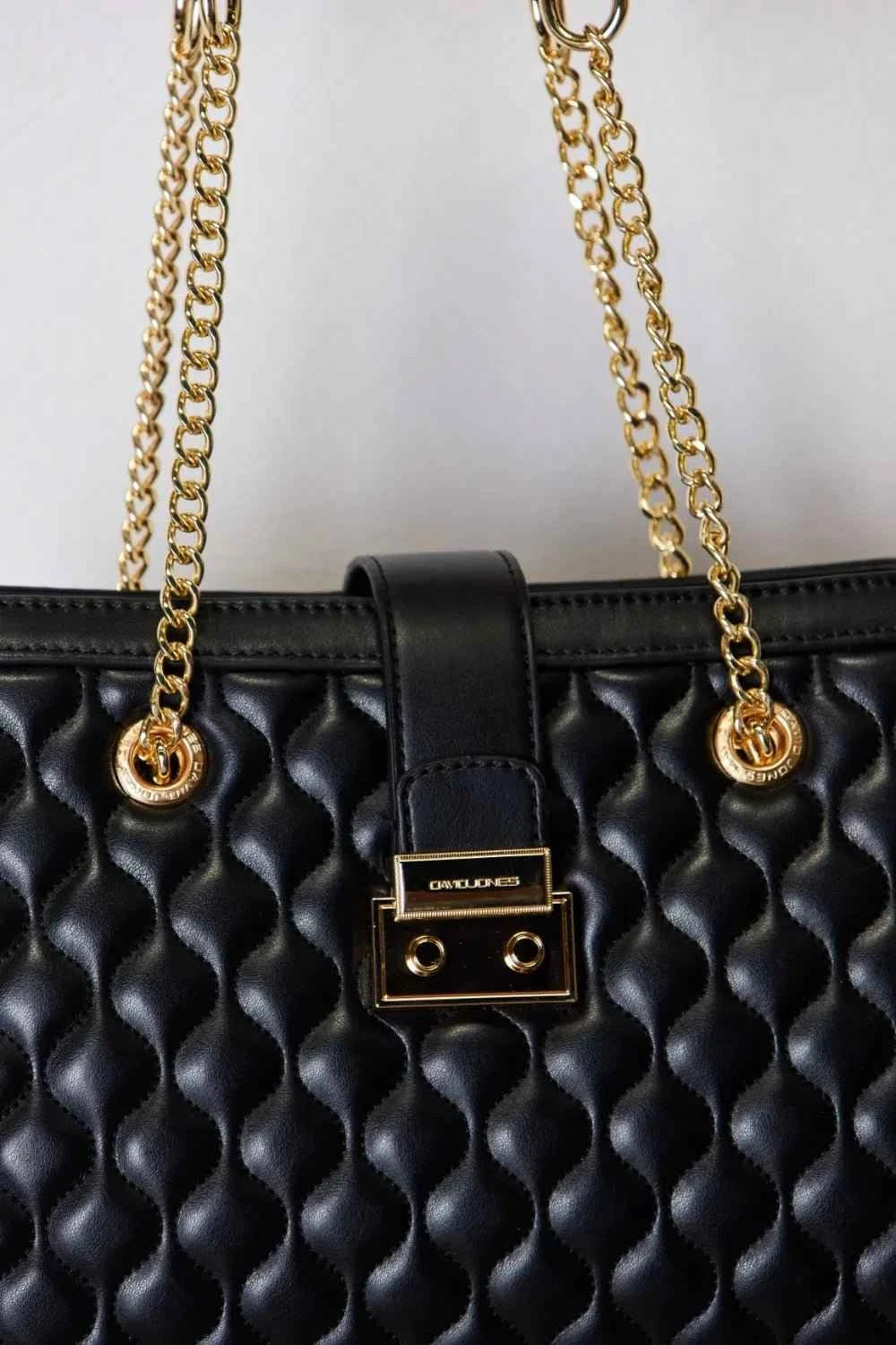 Women's Quilted PU Leather Handbag by David Jones