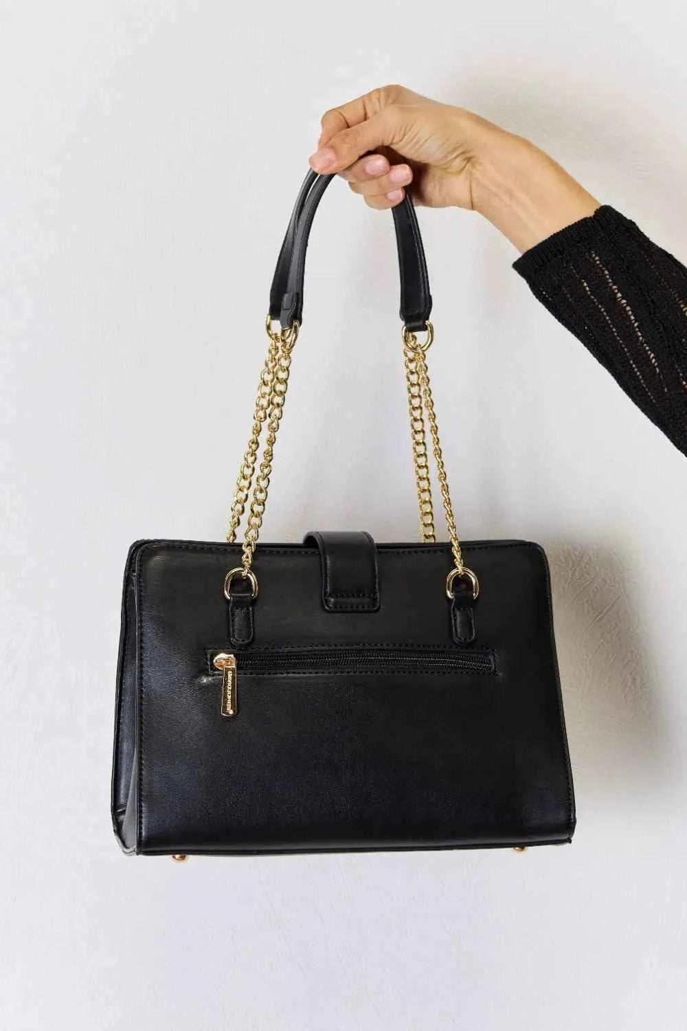 Women's Quilted PU Leather Handbag by David Jones